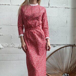 Women's Vintage 1960's Hop-Ins by Barad Floral Long Sleeve Dress